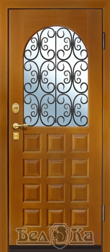 Металлическая дверь с арочным рисунком A47