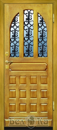 Металлическая дверь с арочным рисунком A48