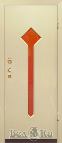 Входная металлическая дверь с дизайнерским рисунком М4